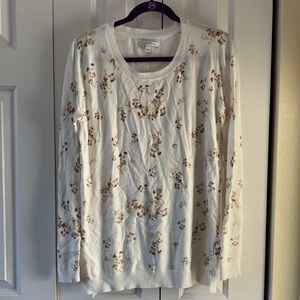 41 Hawthorn Cream Floral Long Sleeve Top